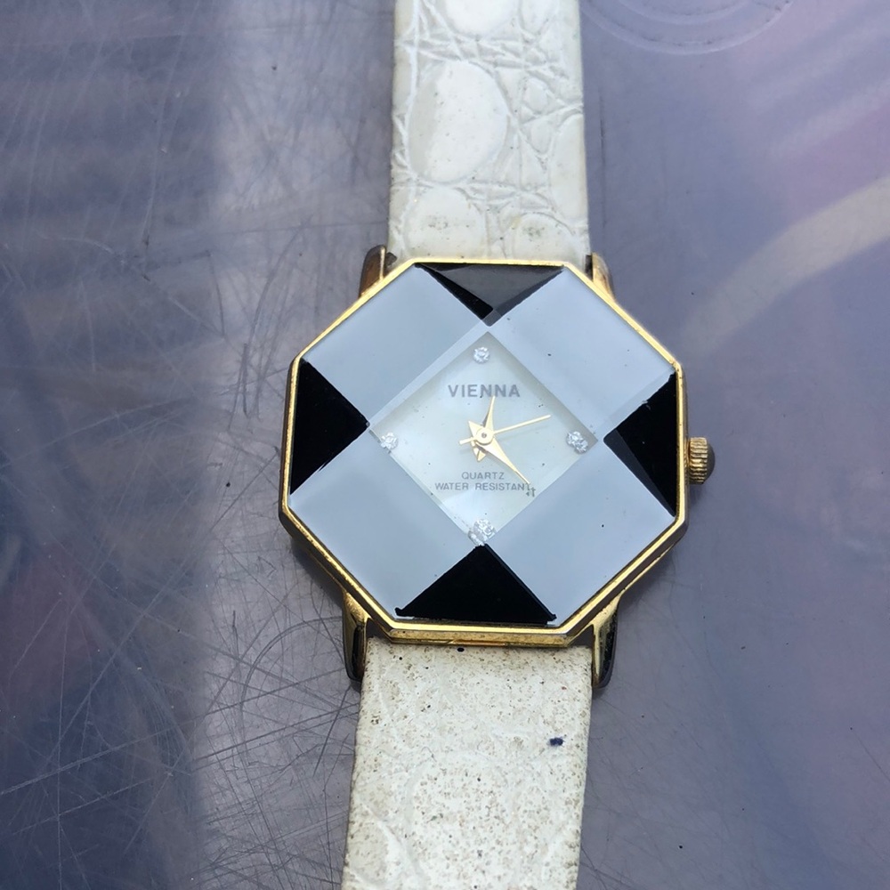 Vienna Gold and Black Geometric Watch